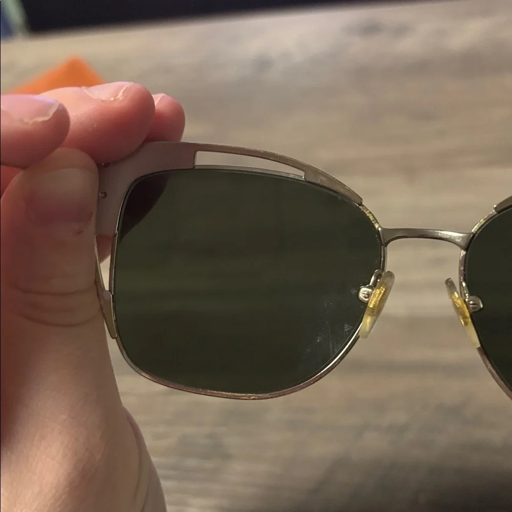 Tory Burch TY6049 Open Metal Frame Sunglasses with Tortoise Shell Accent